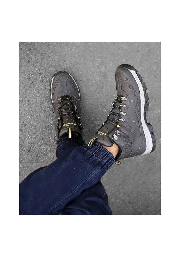 Bacca Bucci Grey Trailblazer All Terrain High Top Trekking Boots for Men | Best Price UAE